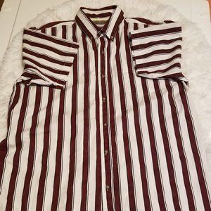 Men's Burgundy Red and White Big Creek Clothing Company Shirt. Size XL,